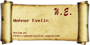 Wehner Evelin névjegykártya