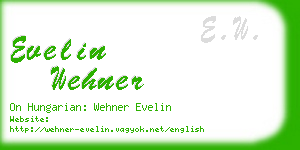 evelin wehner business card